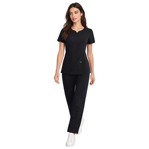 Conjuntos de Uniformes Médicos con Cordón Ajustable 42346, Conjunto Médico Hombre Elástico, Conjunto Médico Hombre Escote en V, Conjunto Médico <span class=keywords><strong>Rojo</strong></span> Microfibra - Product Image 1