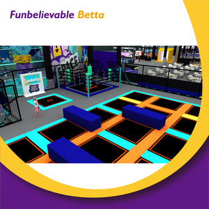 Bettaplay Solution Multi-Activités Complète 2290m² - Pack Aire de Jeu Lumineuse Bleue Fluorescente avec Arène de Saut et Parcours Aérien - Product Image 1
