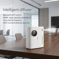 Diffuseur d'arômes commercial silencieux 35 dB, 160 ml, sans eau, en plastique, double usage, mural et sur table