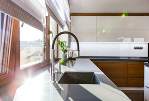 אופנה מודרנית עיצוב מטבח בינוני שני גוונים מבריק אקריליק ארונות מטבח - Product Image 5