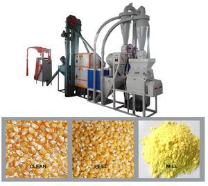 500 kg/h Sorgho Orge Avoine Maïs Maïs Blé Riz Haricots Nettoyage Epluchage Farine Mouture Machine Usine De Traitement - Product Image 2