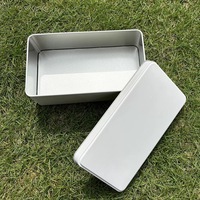Boîtes métalliques rectangulaires vides personnalisées en gros avec logo, boîte d'emballage en étain