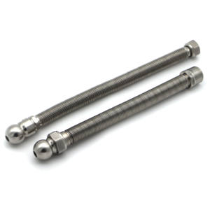 Tuyau ondulé crypté en acier inoxydable résistant aux hautes températures avec raccords ronds pour systèmes thermiques - Product Image 1