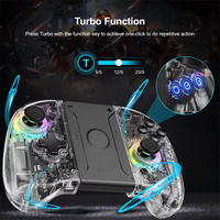 Manette de jeu sans fil Bluetooth à six axes avec détection de vibrations, RGB, pour console de jeu Nintendo Switch OLED