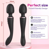 Vibromasseur double extrémité 2-en-1, Godemiché double extrémité, Masseur sans fil et étanche pour stimulation clitoridienne et point G, Jouet sexuel pour femmes adultes, usage solo et en couple