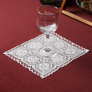 Nordic Style Lace Table Mat <b>Rectangle</b> Polyester Fiber Home Decorative <b>Placemat</b> Solid Color Modern Minimalist Design - Product Image 3