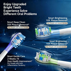 Têtes de brosse de rechange compatibles pour brosse à dents électrique <span class=keywords><strong>Phili</strong></span> HX67 HX99 C G Series, poils doux, nettoyage en profondeur, soins bucco-dentaires - Product Image 2