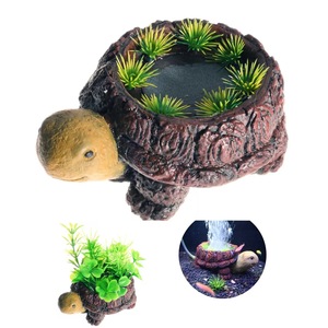 Ornements de paysage <span class=keywords><strong>aquatique</strong></span> <span class=keywords><strong>pour</strong></span> aquarium en résine, décoration d'aquarium, plantes aquatiques artificielles augmentant l'oxygénation, tortue à bulles - Product Image 1