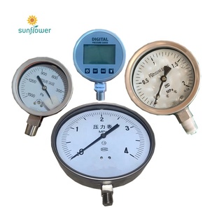 Boîtier SS et laiton gaz naturel interne 0-1kg/cm2/15psi KL 1.6 connexion inférieure manomètre sage