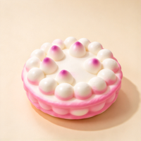 Jouet anti-stress en PU à rebond lent, imitation tarte framboise moelleuse, en forme de pain grillé, pour enfants