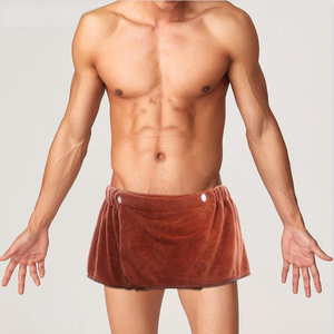 King Mcgreen Star Shorts Sexy da <span class=keywords><strong>uomo</strong></span> asciugamano da bagno morbido con apertura laterale in pigiama asciugamano per nuoto morbido da spiaggia - Product Image 3