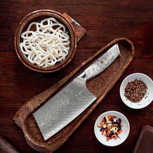 Cuchillo de Chef Chino de Acero de Damasco de 7 Pulgadas, Estilo Nuevo, con Mango Ambidiestro de Plástico - Product Image 3