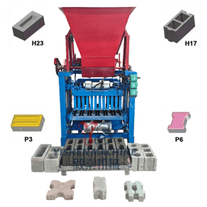 Machine à fabriquer des briques préfabriquées QT4-35, formuleuse de blocs polyvalente <span class=keywords><strong>pour</strong></span> les couvercles de puits, les bordures et les dalles de pavage - Product Image 1