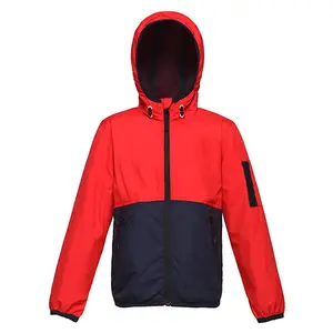 Leichte polyester mesh gefüttert Wasserdichte Wasserdichte Regen Windbreaker mit kapuze Spray Jacke stil hersteller & exporteur