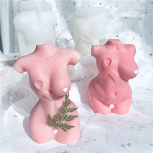New Wholesale molde de silicona para velas human women torso silicone mold female body candle mold