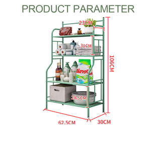 SuoErNuo חלל רב תכליתי-חיסכון אמבטיה מדפי מיקרוגל תנור סלון מדף אחסון מתלה מרפסת פרח תצוגת מדף - Product Image 6