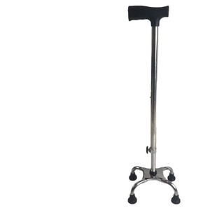 Canne à quatre pieds en acier inoxydable, hauteur réglable, antidérapante, pour personnes âgées - Product Image 2