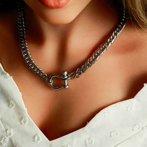 Colliers en acier inoxydable 316L sur mesure, plaqués or 14K et 18K PVD, bijoux fins, fermoir fer à cheval, pour femmes - Product Image 3