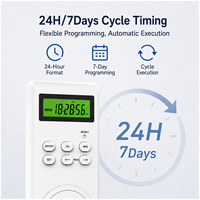 Temporizador Digital Programable Diario de 24 Horas, Mini, Ecológico, Antiinflamable, 15A 110V, Gran Venta 2026