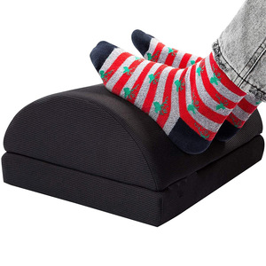 Repose-pieds de bureau rectangulaire personnalisable, coussin surélevé en mousse à mémoire de forme, pour soulager le stress - Product Image 2