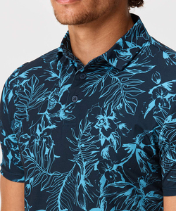 Vente en gros de polos de golf respirants de haute qualité pour hommes, 100% polyester, polos de golf décontractés à coupe régulière et à col personnalisés - Product Image 5