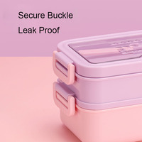 Boîte à lunch bento en acier inoxydable 304, anti-fuite, compatible micro-ondes, avec extérieur en plastique, logo personnalisé, boîte à lunch bento pour enfants