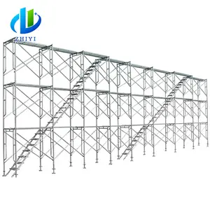 Q235 الصلب ميسون المشي من خلال السقالات إطارات h الباب نظام سقالات الإطار إطار نوع scaffoldin