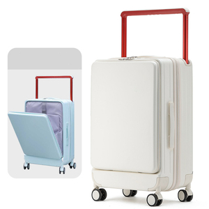 New Front Opening Multifunctional <strong>Suitcase</strong> 20 24 Inch <strong>Large</strong> Capacity Luggage Wide Trolley Luggage Anti Scratch Boarding Case - Product Image 4