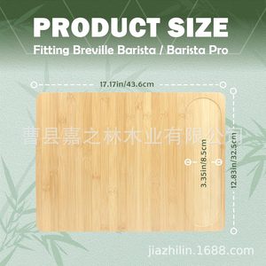 Plateau coulissant en bambou pour machine à expresso Breville Barista 870 878, base de rangement pour cuisine - Product Image 4