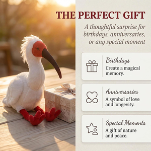 V499 Juguete de Peluche Realista de Avestruz Rojo Silvestre, Simulación de Ibis Crestado, Regalo de Cumpleaños para Niños - Product Image 4