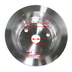 <span class=keywords><strong>Poulie</strong></span> de <span class=keywords><strong>vilebrequin</strong></span> en aluminium adaptée aux moteurs Small Block Chevy 2 Groove LWP Long Water Pump pour <span class=keywords><strong>vilebrequin</strong></span> 350 - Product Image 3