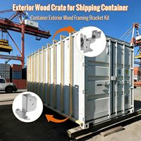 Kit de supports de cadre extérieur en bois pour conteneur, supports en acier à 2 voies, supports pour étages supérieurs, supports extérieurs pour conteneurs maritimes