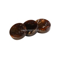 Pierres de backgammon ambées en résine brune avec logo personnalisé en usine Jetons de backgammon pour jeu de société amusant