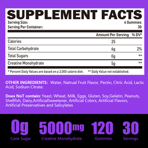 Private Label <b>Creatine</b> Gummies with <b>Creatine</b> Monohydrate Natural Herbal Dietary Supplements Muscle Size Strength Energy Boost - Product Image 2