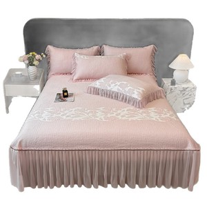 Ice Silk Vine Bed Skirt Set Embroidered Cooling Princess Style For Home 1.5m 1.8m 2.0m Bed - Product Image 2