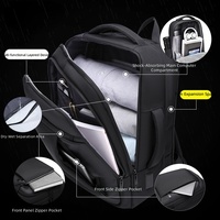 Sac à dos professionnel extensible pour ordinateur portable BSCI avec sangle de bagage, sac à dos multi-poches pour le travail et les voyages