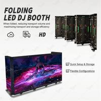 Comptoir de DJ mobile avec écran LED et roues pour location de scène intérieure/extérieure et événements