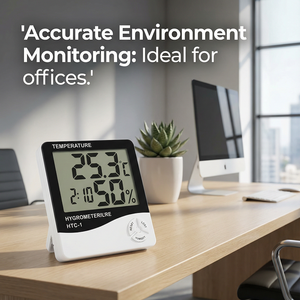 Hygromètre numérique domestique - Écran LCD étanche - Utilisation conviviale - Fonctionnement à une touche - Plage <span class=keywords><strong>de</strong></span> mesure 0-50°C - Calendrier/Commutateur <span class=keywords><strong>de</strong></span> température - Product Image 5