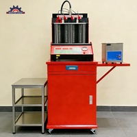 Máquina de Limpieza de Inyectores de Combustible para Motor Automotriz, Ultrasónica con Calentamiento, Herramienta de Prueba para 4 Cilindros, 220-240V, para Taller de Reparación Automotriz