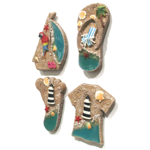 Imán de Resina 3D Personalizado con Diseño de Casa de Playa, Decoración Navideña, Recuerdo de Playa, Decoración de Interiores, Imán de Nevera Personalizado - Product Image 1