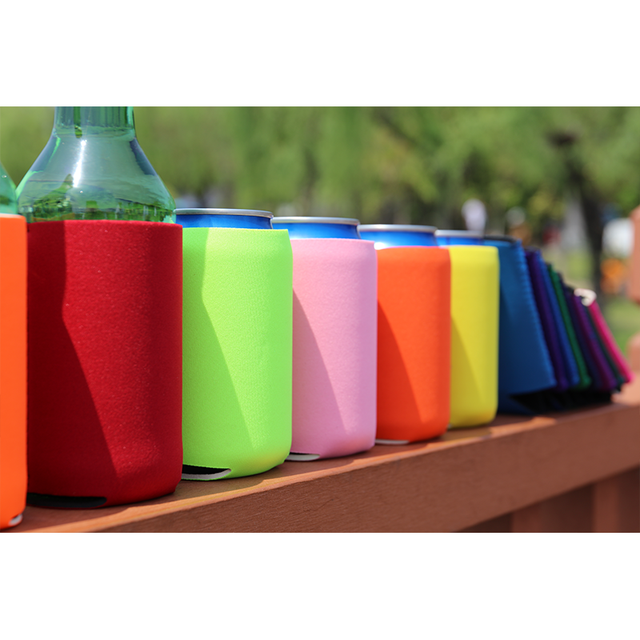 Neoprene Beer Can and Bottle Cooler Sleeve Solid Color Stubby Holder with NO Pattern