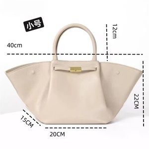 Luxury Leather Hand Bag Large Capacity Top Handle Handbag With Gold <b>Lock</b> Elegant Work Bag For Women - Product Image 5