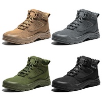 Chaussures de sécurité avec semelle en caoutchouc quatre saisons, bottes de sécurité d'extérieur résistantes à l'usure, chaussures de sécurité basses tendance