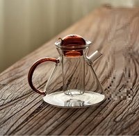 Verre à boire en forme d'entonnoir Harmony Clear, résistant à la température, pour thé, limonade, expresso, latte