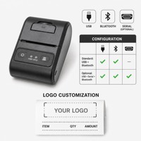 Impresora Térmica Portátil de Recibos de 58 mm con Bluetooth, Velocidad de 70 mm/s, Impresora de Facturas Portátil para Comercio Minorista, Restaurantes y Entrega de Comida