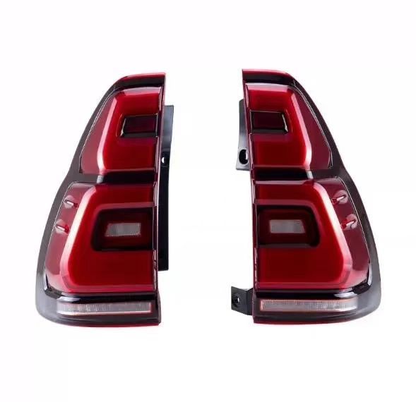 HONG ZHOU LED Tail Lights for Prado FJ120 2003-2009 Red Lens New Condition Sequential Animation Rear Lamps Assembly DRL