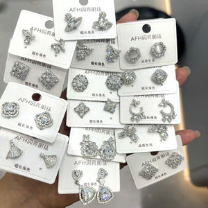 Boucles d'oreilles minimalistes populaires en argent sterling 925 arete de plata ley 925 arete diamante boucles d'oreilles en argent 925 et pierres naturelles - Product Image 1