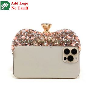 Handgefertigte Diamant-Clutch-Taschen für Damen, Kristall-Tiermotiv-Handtasche für Abendpartys und Bälle, Strass-Umhängetasche - Product Image 4