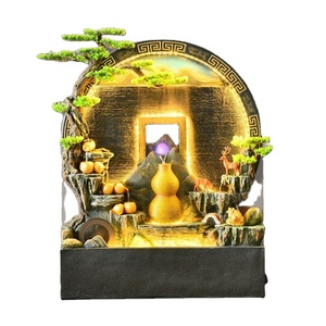 Mur d'eau zen simple de luxe Feng Shui, fontaine de rocaille, ornements, écran d'eau pour l'<span class=keywords><strong>entrée</strong></span> de l'entreprise, <span class=keywords><strong>décoration</strong></span> de sol - Product Image 1