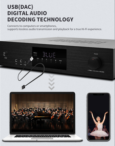 800W 4,0 Amplificador doméstico de dos zonas para Bluetooth 5,3 Audio Digital Hifi Power 2 Zone Bass Treble Amplificador 800W Amplificador de audio - Product Image 4